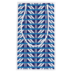 Lettisch-lettische Volkskunst in Blau Kleine Geschenktüte