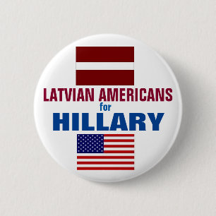 Lettische Amerikaner für Hillary 2016 Button
