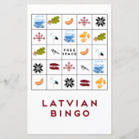 Lettische Bingokarte Version 5