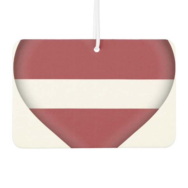 Lettische Flagge Autolufterfrischer (Vorderseite)