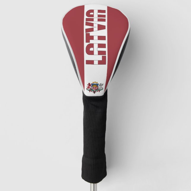 Lettische Flagge Gorgetic Patriotic Golf Headcover (Vorderseite)