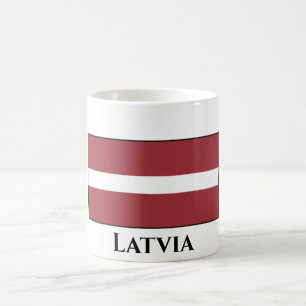 Lettische Flagge Kaffeetasse