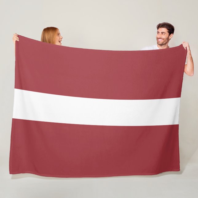 Lettische Flagge (Lettland) Fleecedecke (Beispiel)