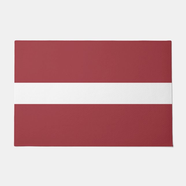 Lettische Flagge (Lettland) Fußmatte (Vorderseite)