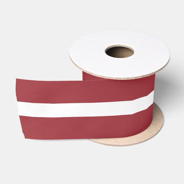 Lettische Flagge (Lettland) Satinband (Spule)