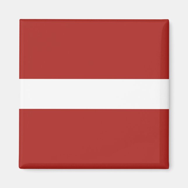 Lettische Flagge Magnet (Vorne)