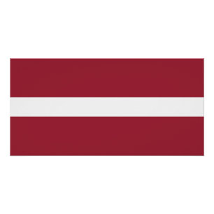 Lettische Flagge Poster