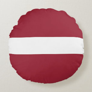 Lettische Flagge Rundes Kissen