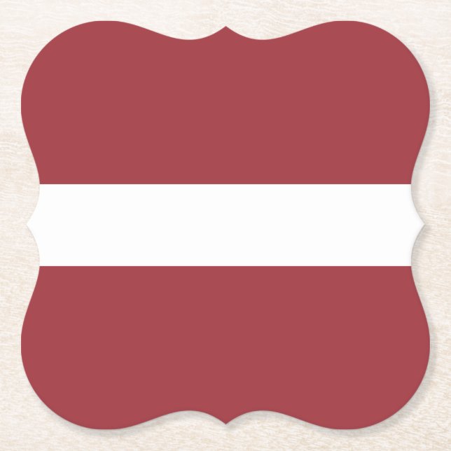 Lettische Flagge Untersetzer (Vorderseite)