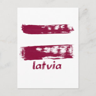 Lettische Flaggengestaltung Postkarte