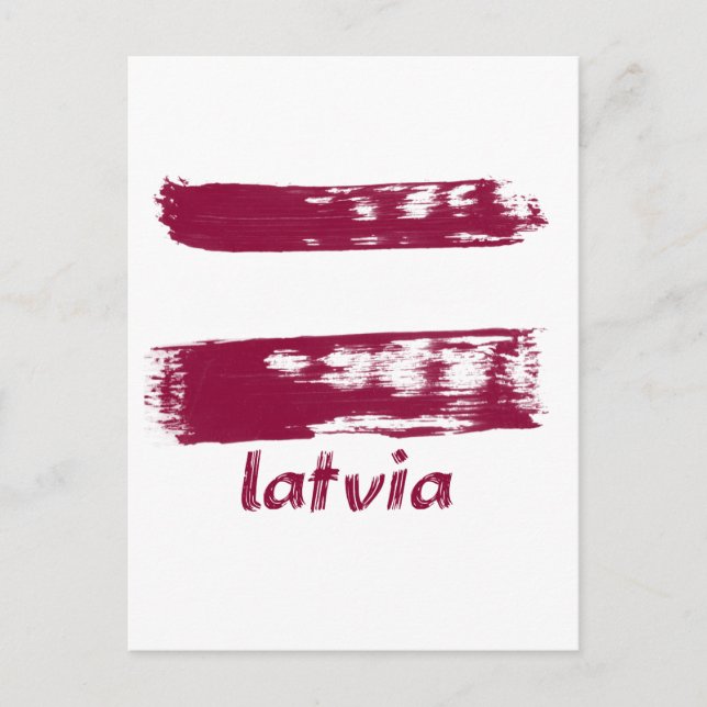 Lettische Flaggengestaltung Postkarte (Vorderseite)