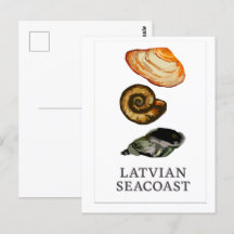 Lettische Küste - Seashell Postcard