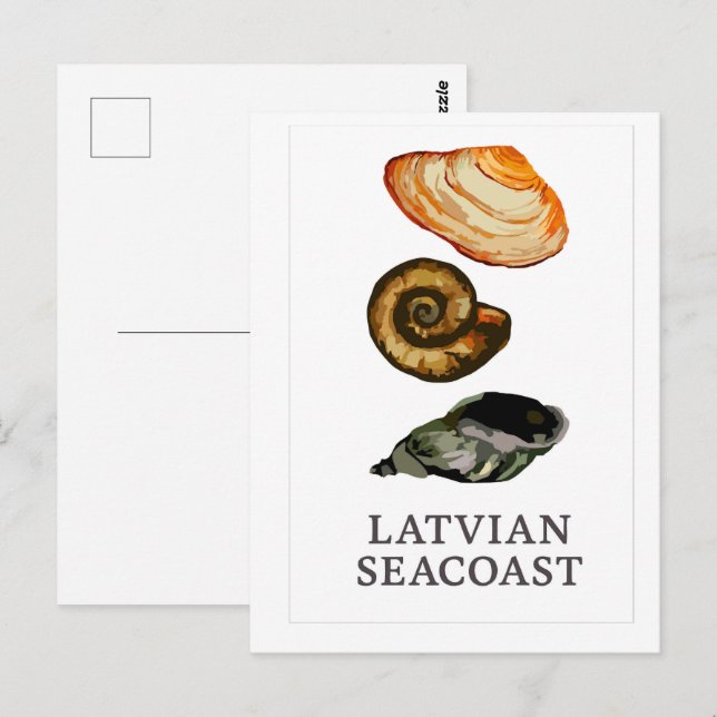 Lettische Küste - Seashell Postcard Postkarte (Vorne/Hinten)