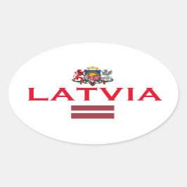 Lettische Oval Sticker