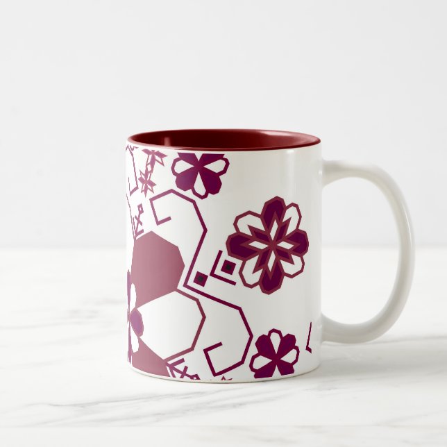 Lettische Sonne-Tasse Zweifarbige Tasse (Rechts)