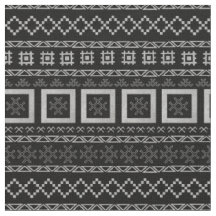 Lettische traditionelle Symbole auf Mudcloth Black