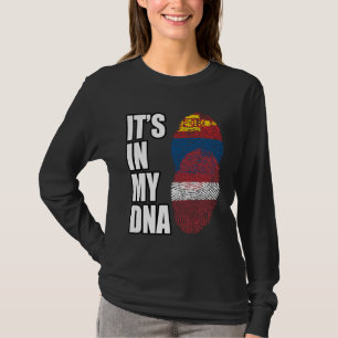 Lettische und mongolische DNA-Erbeflagge T-Shirt
