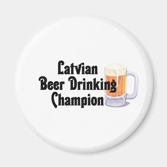 Lettischer Beer Drinking Champion Magnet (Vorne)