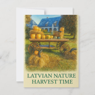 Lettischer Natur - Erntezeit Postkarte