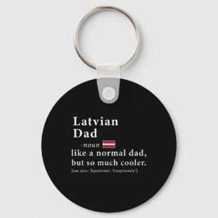 Lettischer Vater Definition Shirt Fathers Day Gift Schlüsselanhänger