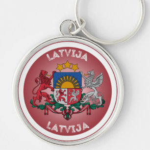 Lettisches Erbe-Emblem Schlüsselanhänger