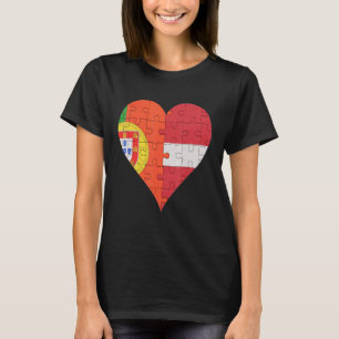 Lettisches Flaggenherz T-Shirt