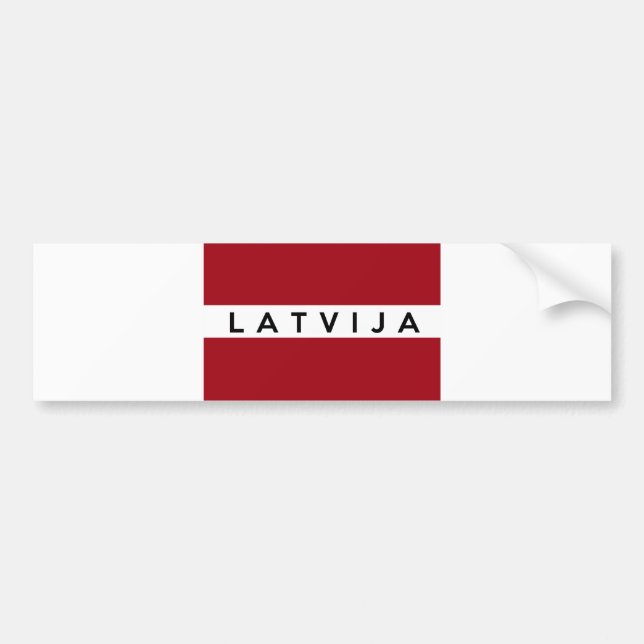 Lettisches Flaggenland Lettland - Textname Autoaufkleber (Vorne)