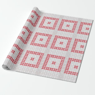 Lettisches Morning SUN geometrisches Muster I Geschenkpapier