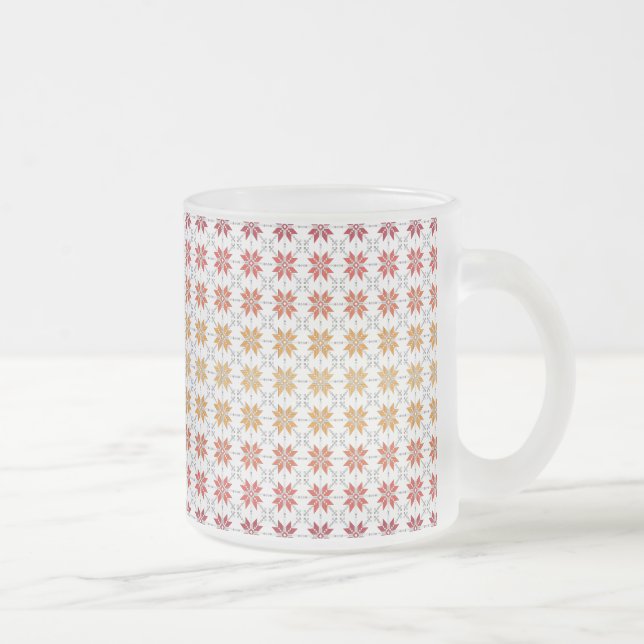 Lettisches Morning SUN geometrisches Muster IV Mattglastasse (Rechts)