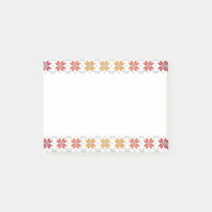 Lettisches Morning SUN geometrisches Muster IV Post-it Klebezettel