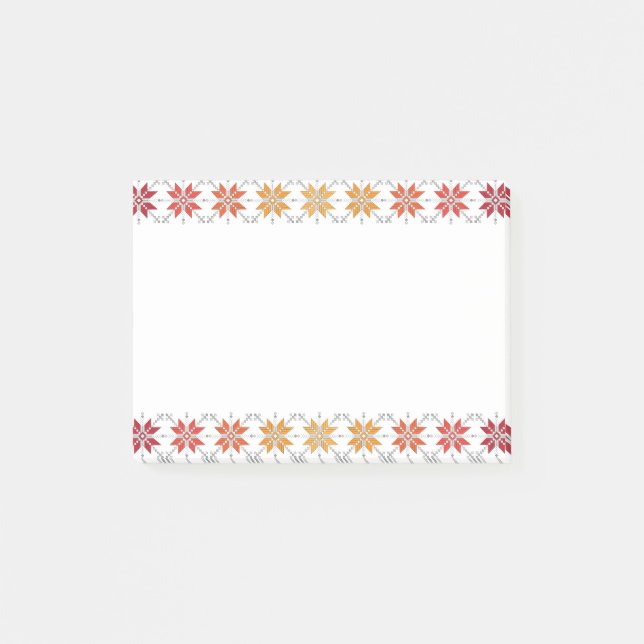 Lettisches Morning SUN geometrisches Muster IV Post-it Klebezettel (Vorderseite)