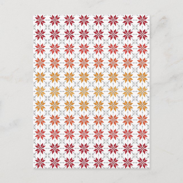 Lettisches Morning SUN geometrisches Muster IV Postkarte (Vorderseite)