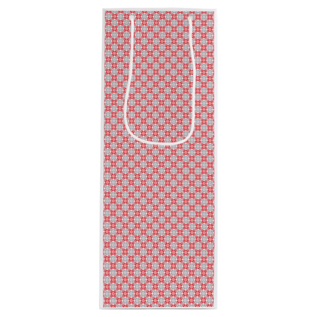 Lettisches Morning SUN geometrisches Muster VI Geschenktüte Für Weinflaschen (Vorderseite)