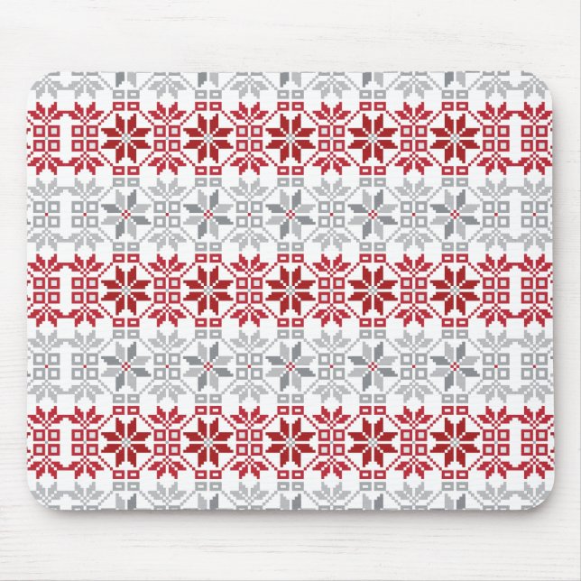Lettisches Morning SUN geometrisches Muster VIII Mousepad (Vorne)