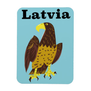 Lettisches Reiseplakat. Magnet