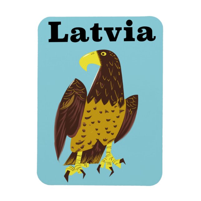 Lettisches Reiseplakat. Magnet (Vertikal)