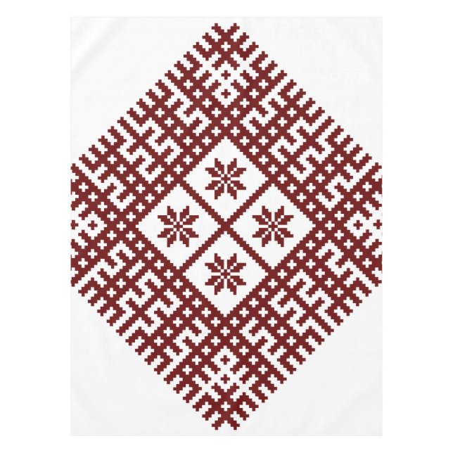 Lettisches Symbolmotiv Auseklis Tischdecke (Vorderseite)
