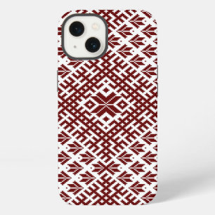Lettisches traditionelles rotes Design iPhone Hülle