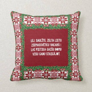 Lettisches Weihnachtsvolkslied III Tautasdziesma Kissen
