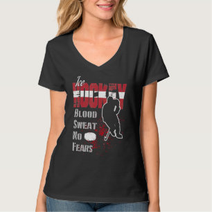 Lettland Anhänger Blut Schweiß Keine Angst Eishock T-Shirt