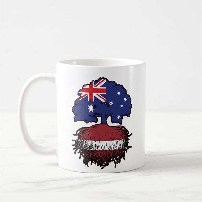 Lettland Australisch Australien Tree Roots Kaffeetasse (Links)