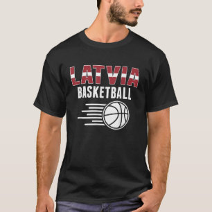 Lettland Basketball Fans Jersey Lettische Flagge S T-Shirt