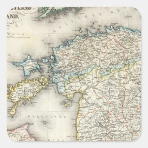 Lettland, Estland Quadratischer Aufkleber