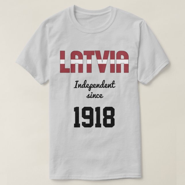 Lettland Feier zur Unabhängigkeit der Flaggen T-Shirt (Design vorne)
