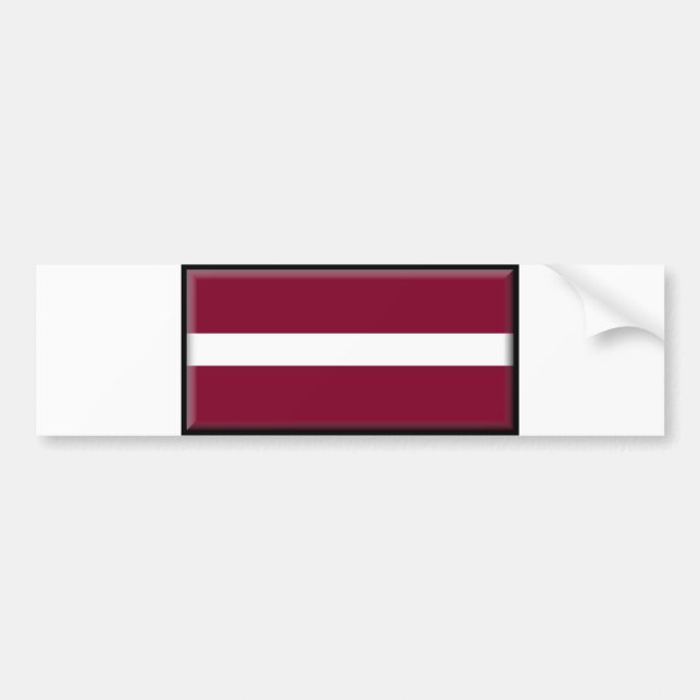 Lettland-Flagge Autoaufkleber (Vorne)