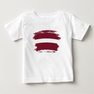 Lettland-Flagge Baby T-shirt