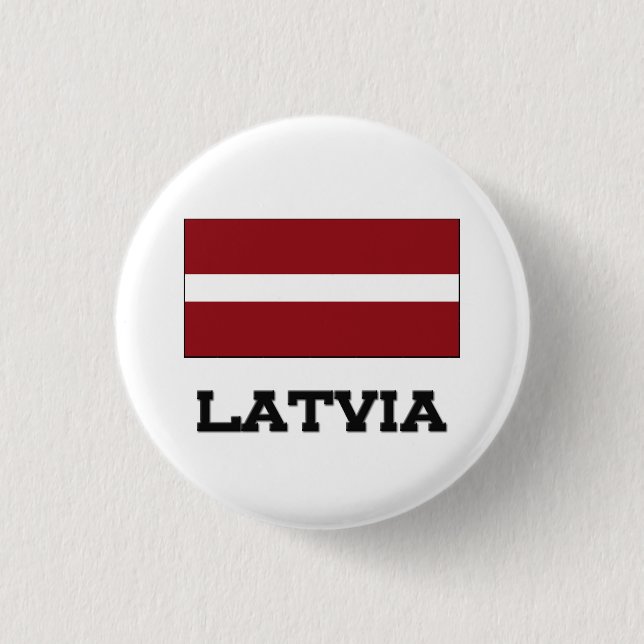 Lettland-Flagge Button (Vorderseite)