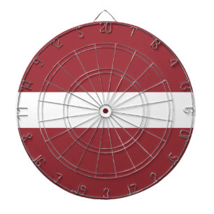 Lettland-Flagge Dartscheibe
