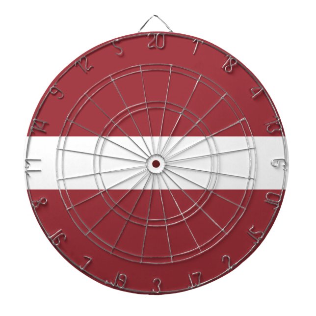 Lettland-Flagge Dartscheibe (vorne)