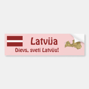 Lettland-Flagge + Karte Aufkleber Autoaufkleber